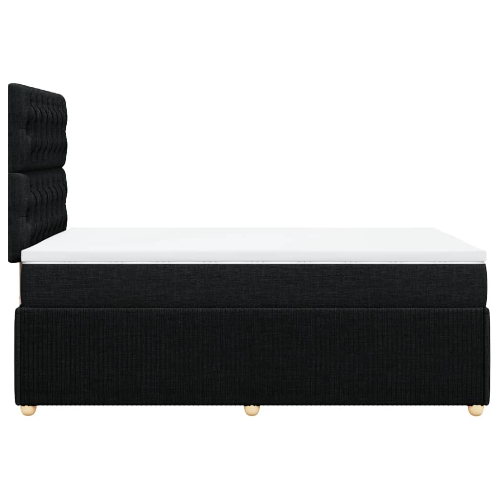 Boxspring met matras stof zwart 120x190 cm is nu te koop bij PeponiXL, paradijselijk wonen!