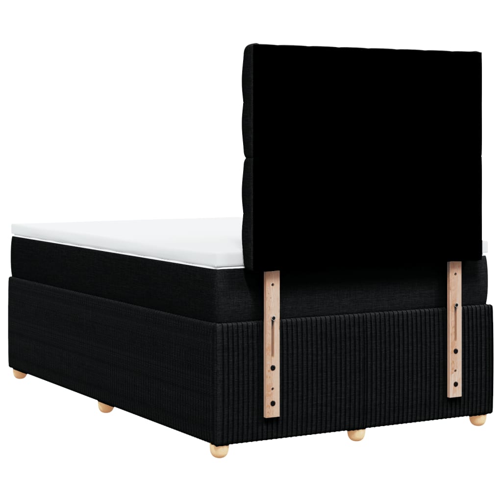 Boxspring met matras stof zwart 120x190 cm is nu te koop bij PeponiXL, paradijselijk wonen!