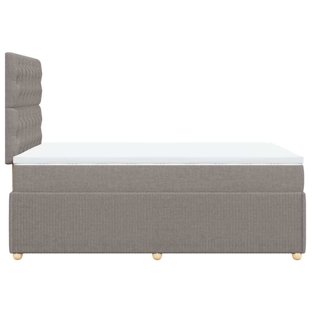 Boxspring met matras stof taupe 120x190 cm is nu te koop bij PeponiXL, paradijselijk wonen!