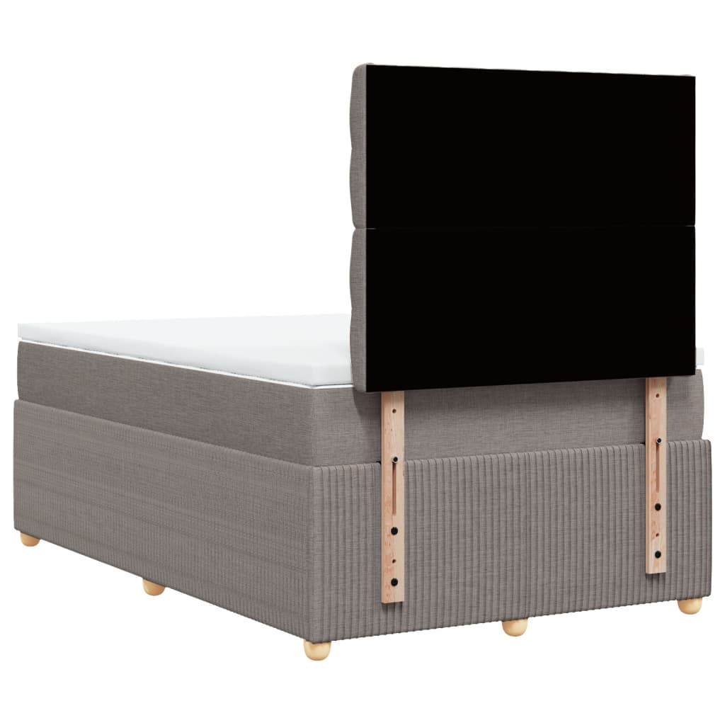 Boxspring met matras stof taupe 120x190 cm is nu te koop bij PeponiXL, paradijselijk wonen!