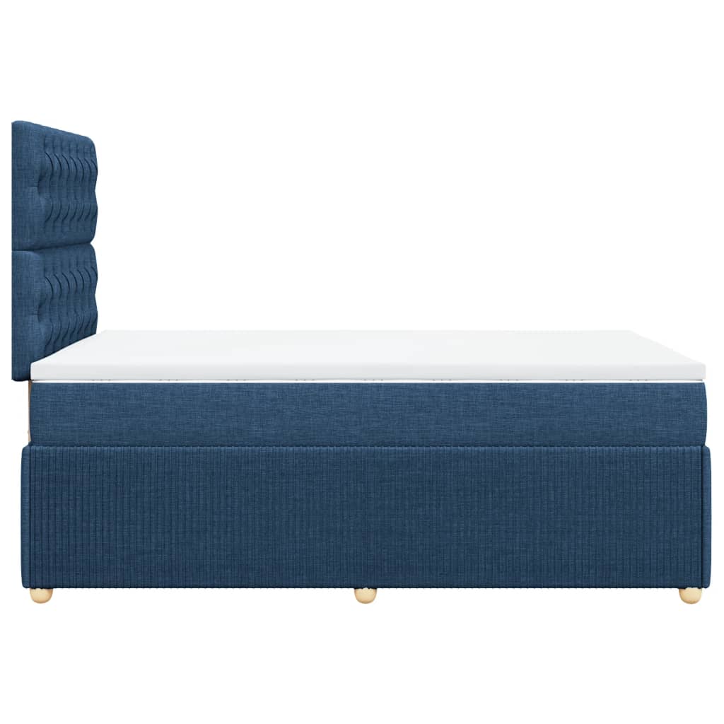 Boxspring met matras stof blauw 120x190 cm is nu te koop bij PeponiXL, paradijselijk wonen!
