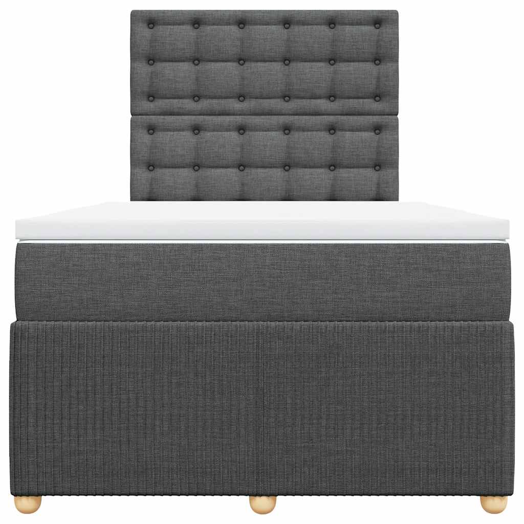 Boxspring met matras stof donkergrijs 120x190 cm is nu te koop bij PeponiXL, paradijselijk wonen!