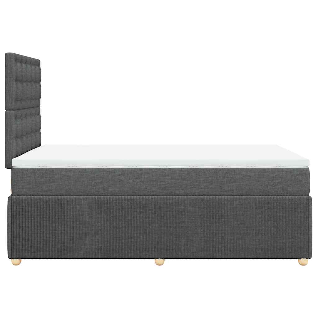 Boxspring met matras stof donkergrijs 120x190 cm is nu te koop bij PeponiXL, paradijselijk wonen!