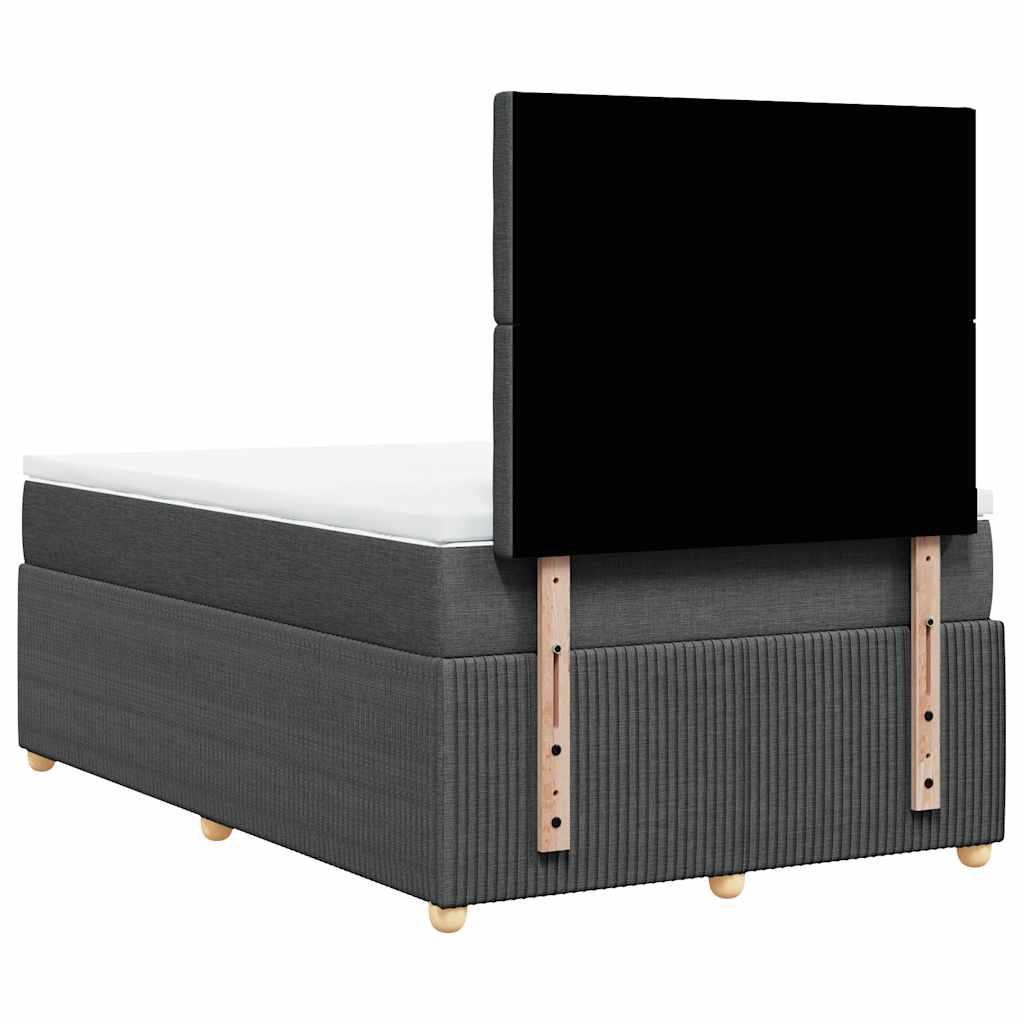 Boxspring met matras stof donkergrijs 120x190 cm is nu te koop bij PeponiXL, paradijselijk wonen!