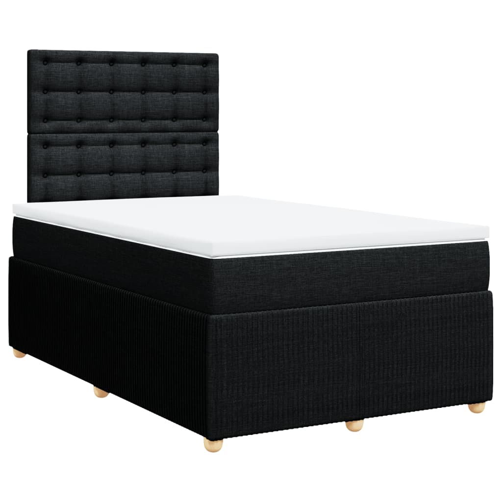 Boxspring met matras stof zwart 120x190 cm is nu te koop bij PeponiXL, paradijselijk wonen!