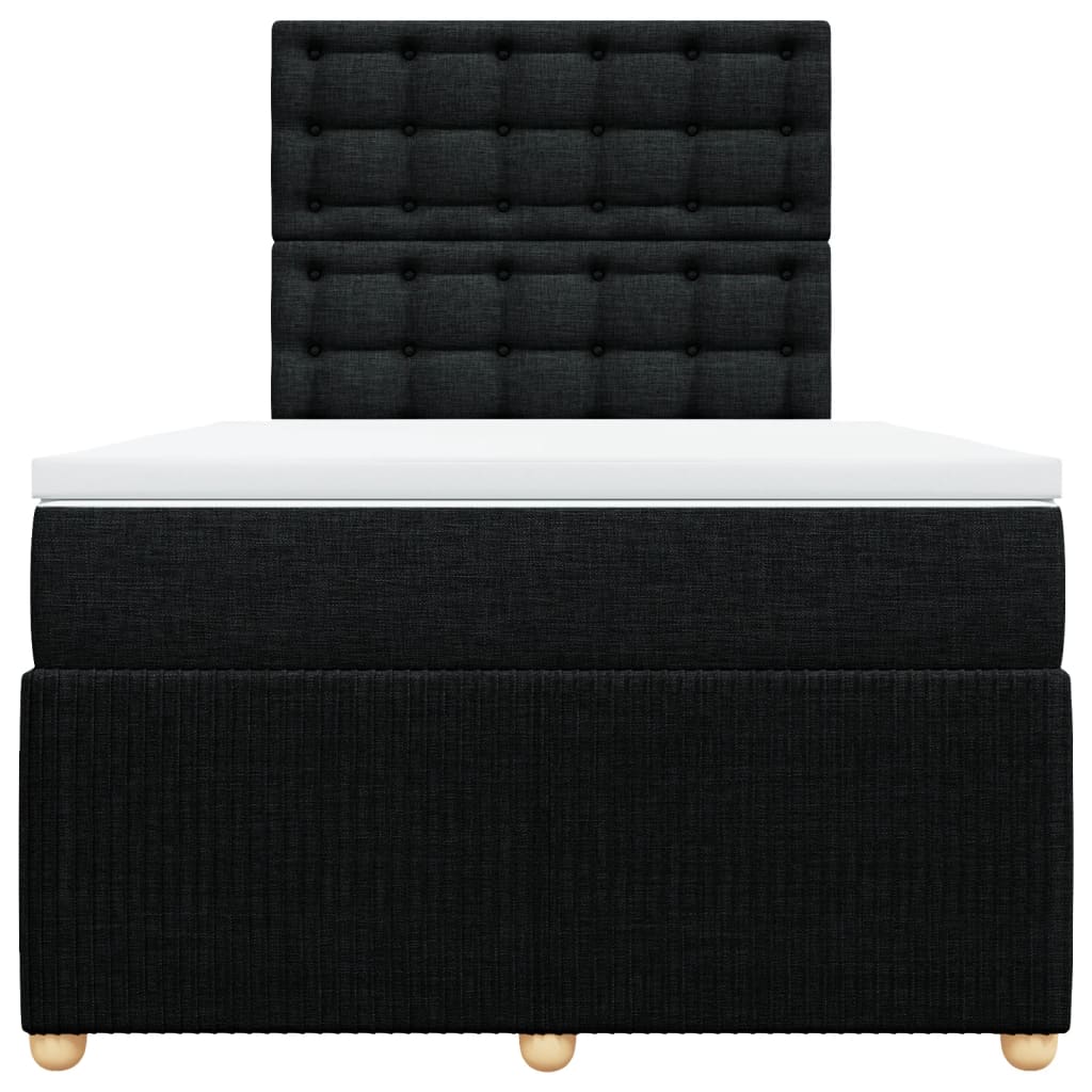 Boxspring met matras stof zwart 120x190 cm is nu te koop bij PeponiXL, paradijselijk wonen!