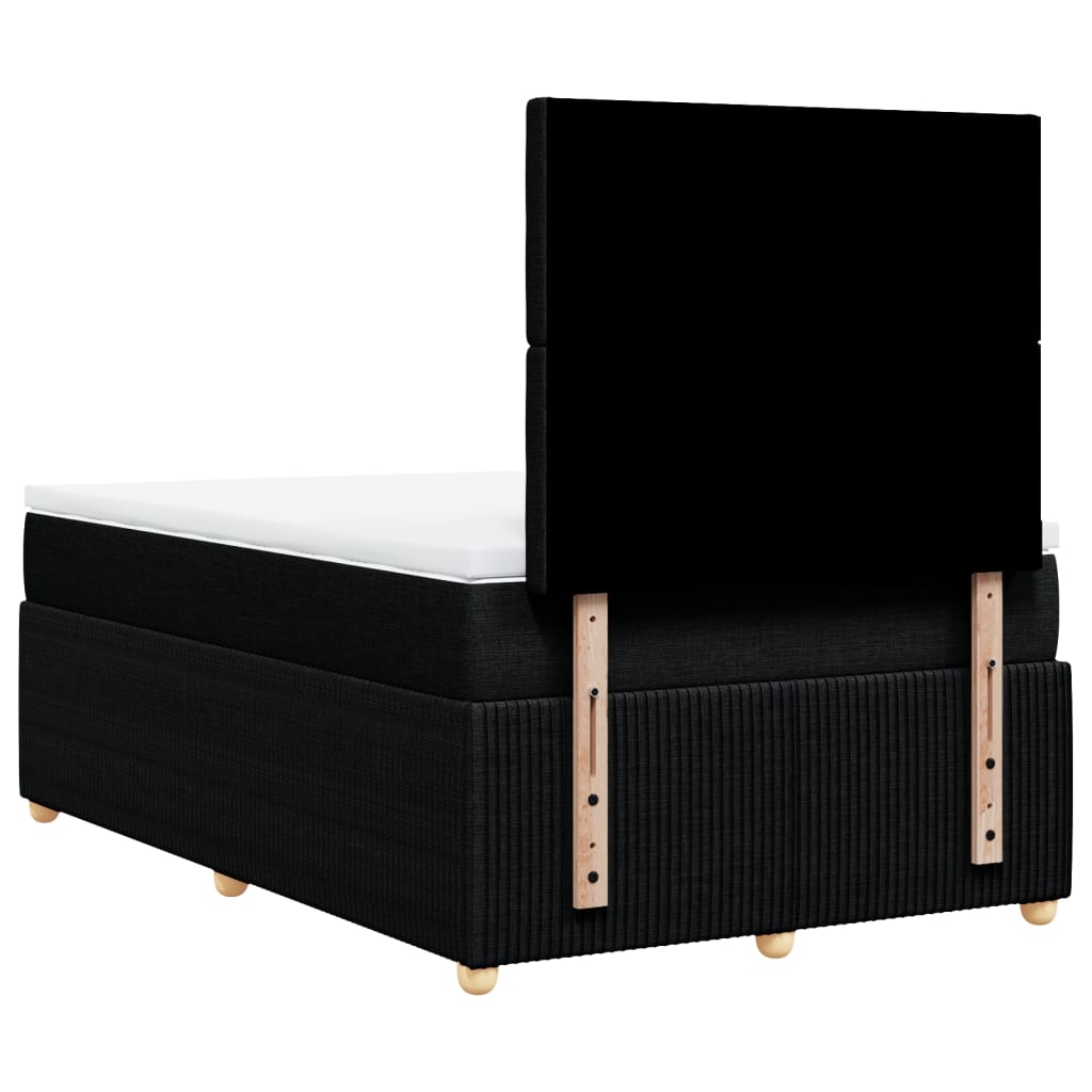 Boxspring met matras stof zwart 120x190 cm is nu te koop bij PeponiXL, paradijselijk wonen!