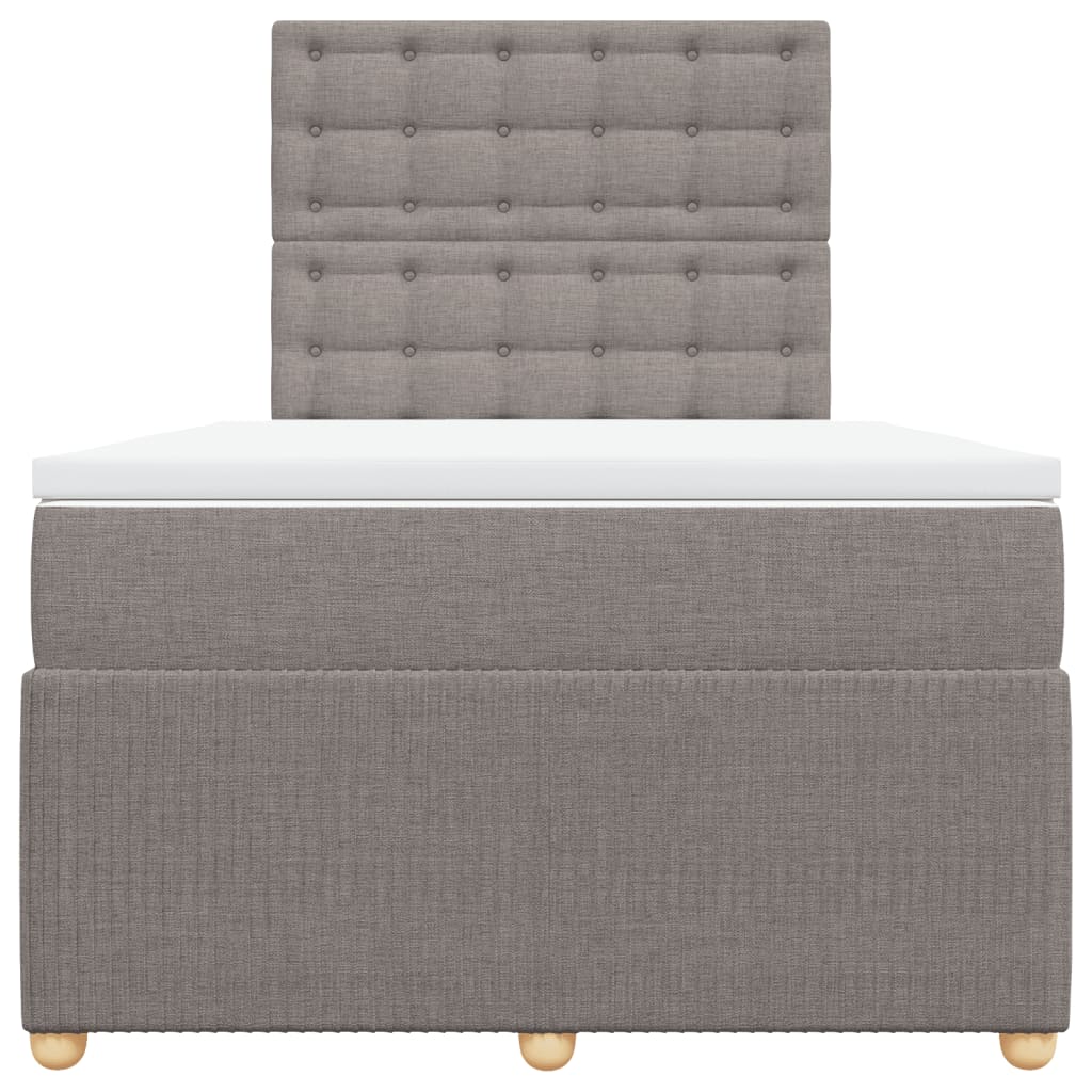 Boxspring met matras stof taupe 120x190 cm is nu te koop bij PeponiXL, paradijselijk wonen!