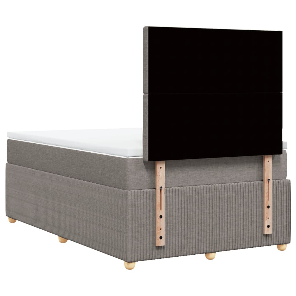 Boxspring met matras stof taupe 120x190 cm is nu te koop bij PeponiXL, paradijselijk wonen!