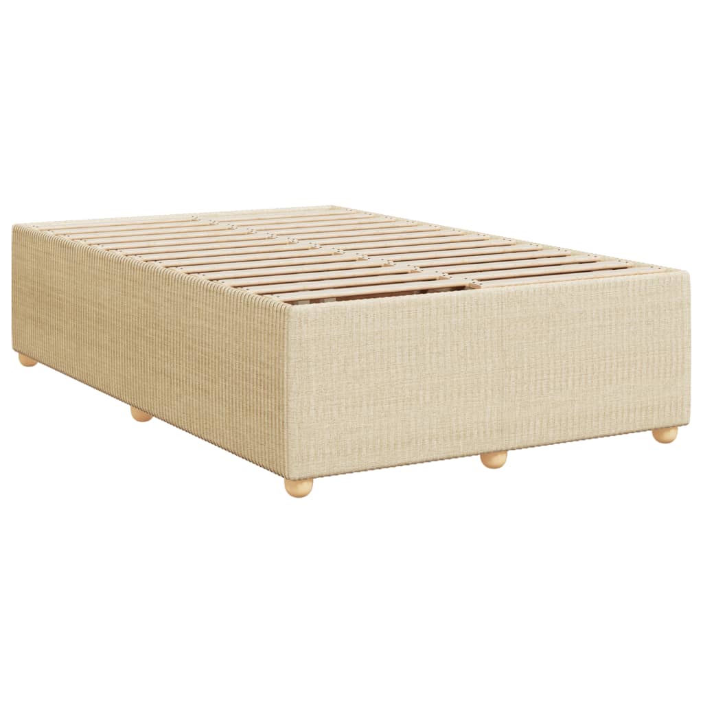 Boxspring met matras stof crèmekleurig 120x190 cm is nu te koop bij PeponiXL, paradijselijk wonen!