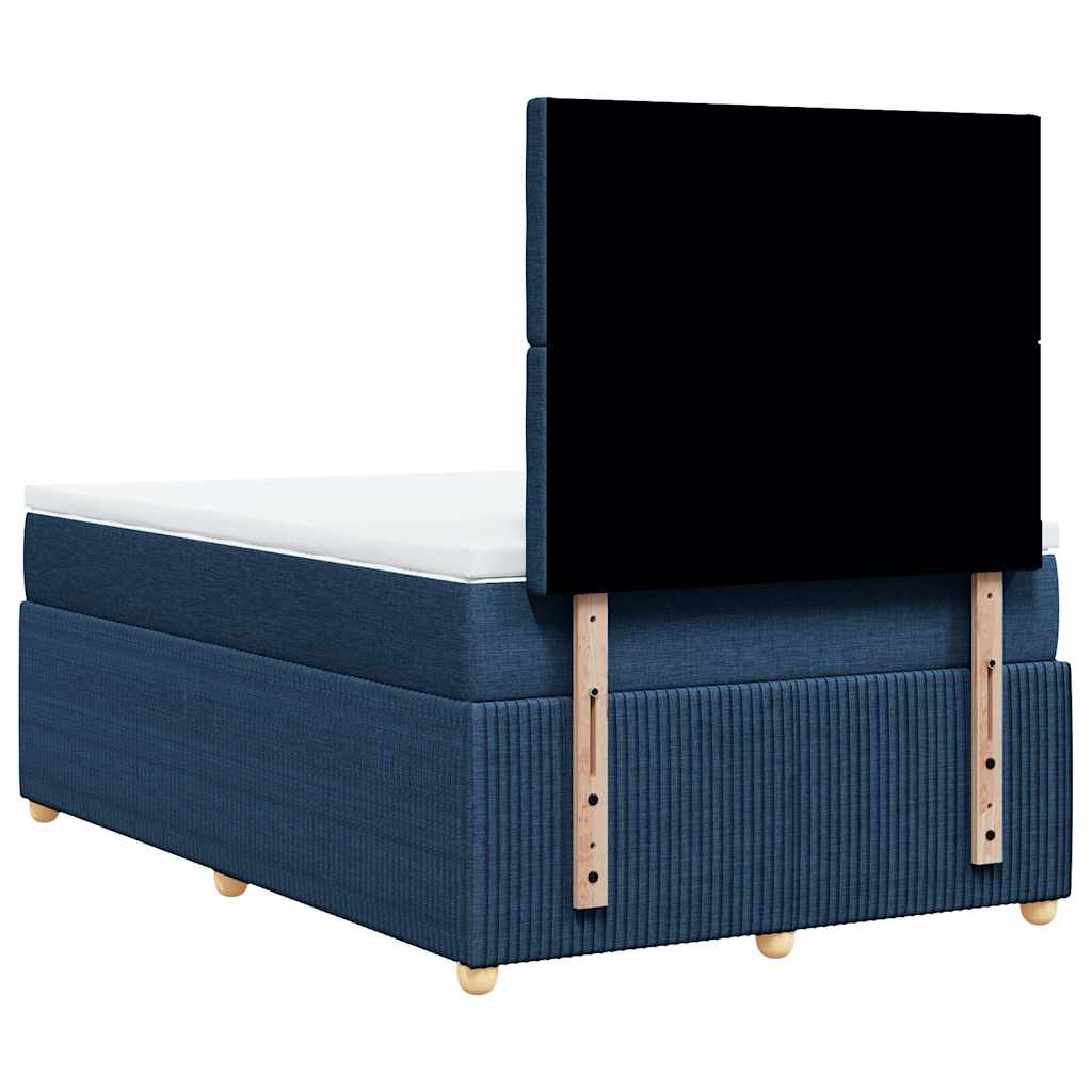 Boxspring met matras stof blauw 120x190 cm is nu te koop bij PeponiXL, paradijselijk wonen!