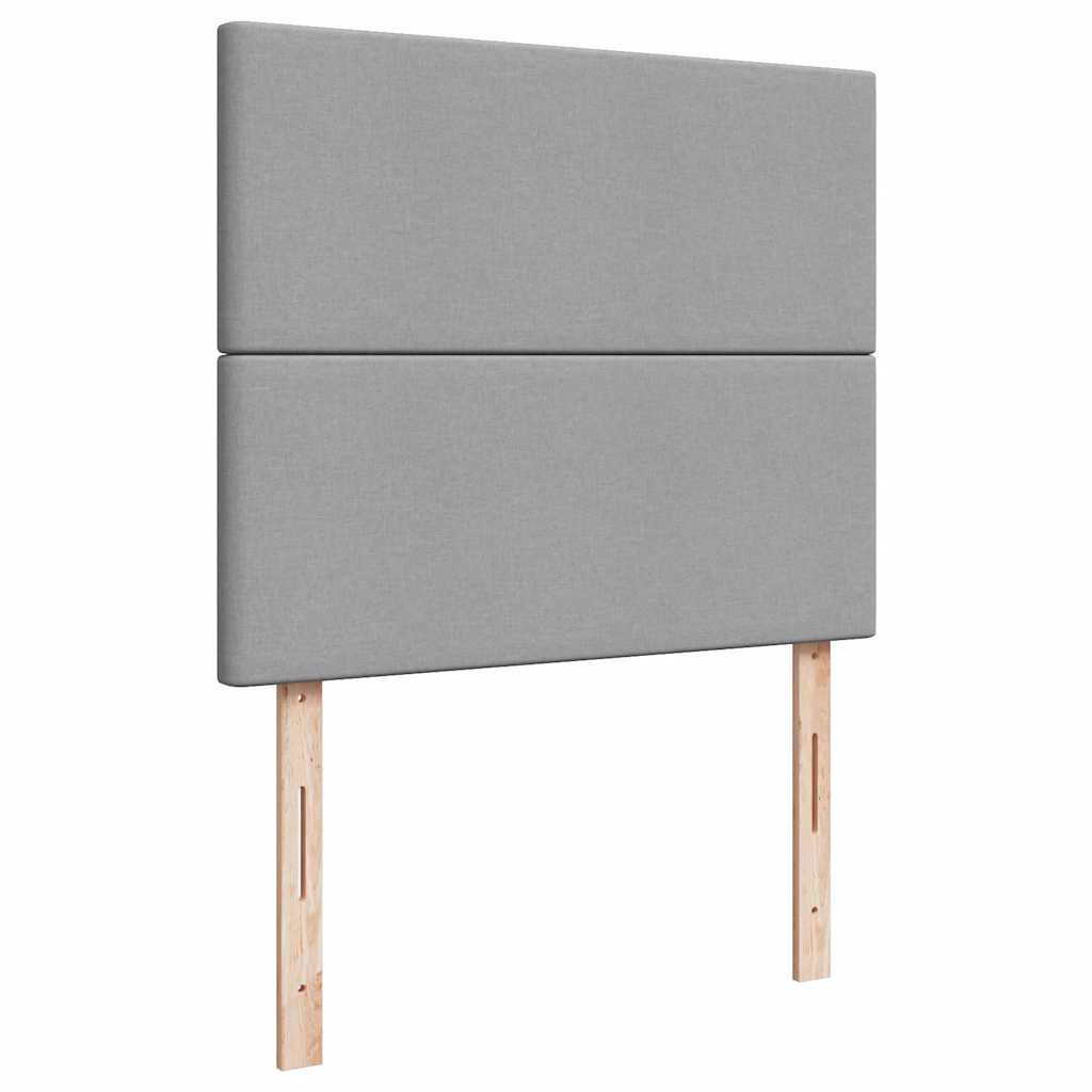 Boxspring met matras stof lichtgrijs 120x200 cm is nu te koop bij PeponiXL, paradijselijk wonen!