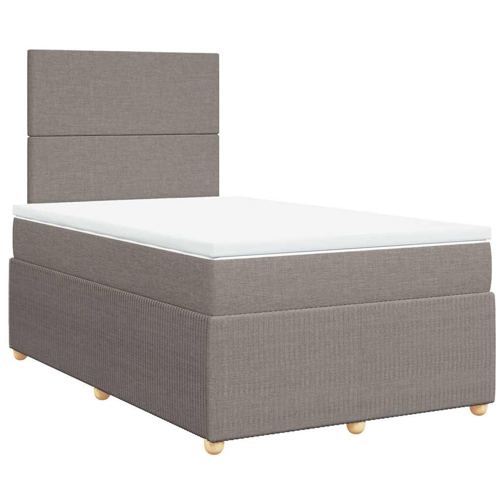 Boxspring met matras stof taupe 120x200 cm is nu te koop bij PeponiXL, paradijselijk wonen!