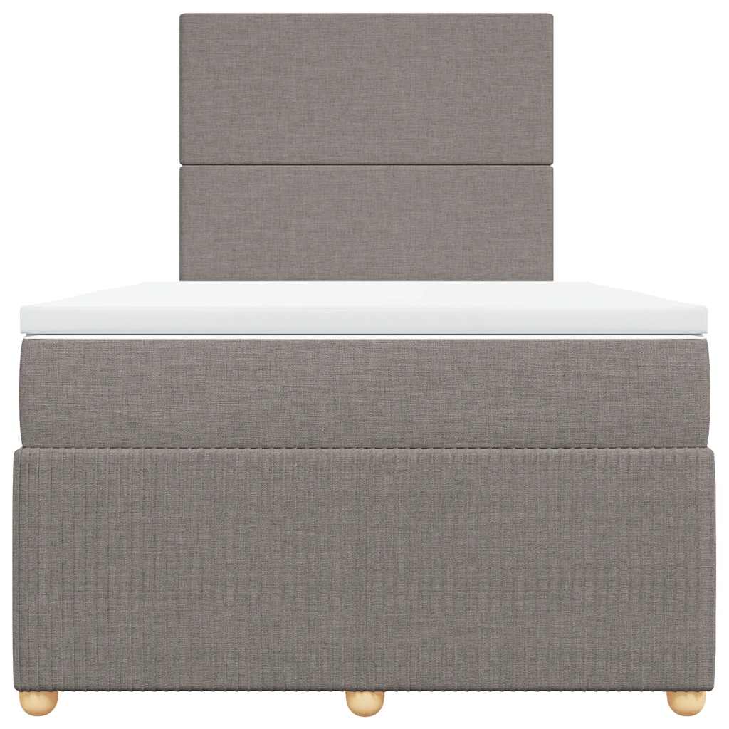 Boxspring met matras stof taupe 120x200 cm is nu te koop bij PeponiXL, paradijselijk wonen!
