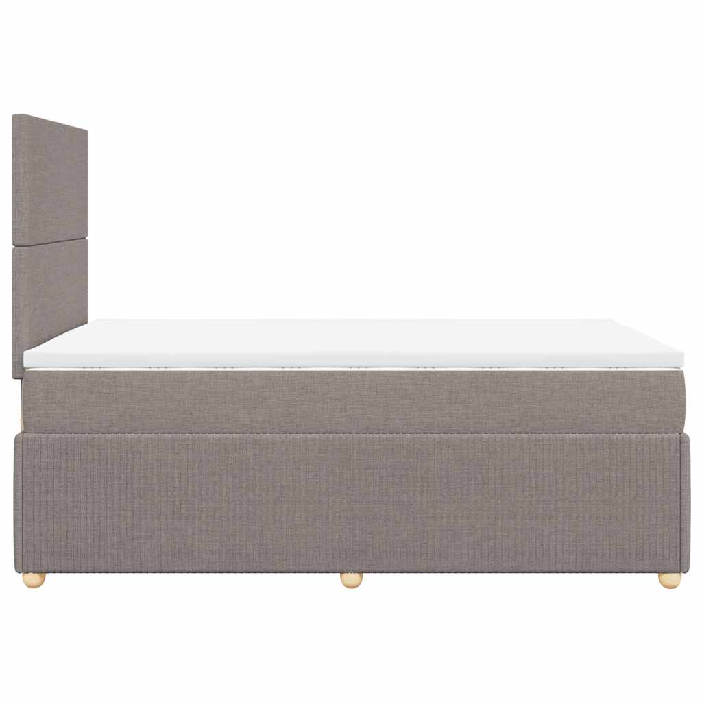 Boxspring met matras stof taupe 120x200 cm is nu te koop bij PeponiXL, paradijselijk wonen!