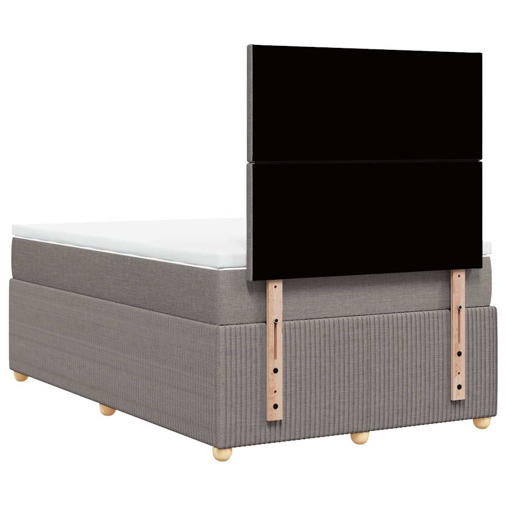 Boxspring met matras stof taupe 120x200 cm is nu te koop bij PeponiXL, paradijselijk wonen!