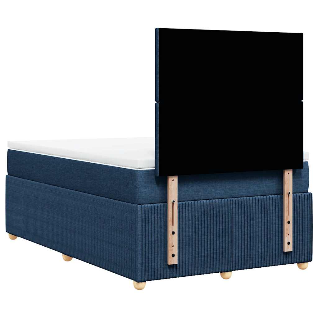 Boxspring met matras stof blauw 120x200 cm is nu te koop bij PeponiXL, paradijselijk wonen!