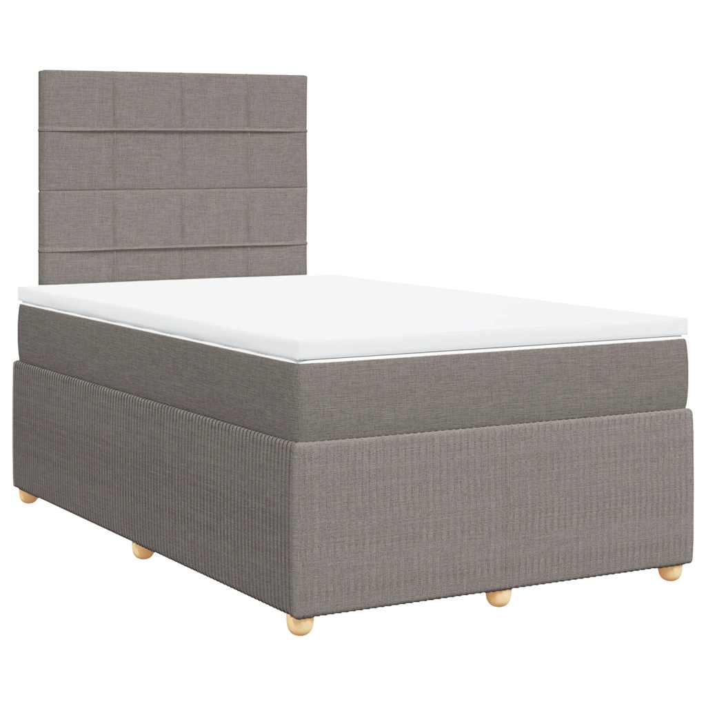 Boxspring met matras stof taupe 120x200 cm is nu te koop bij PeponiXL, paradijselijk wonen!
