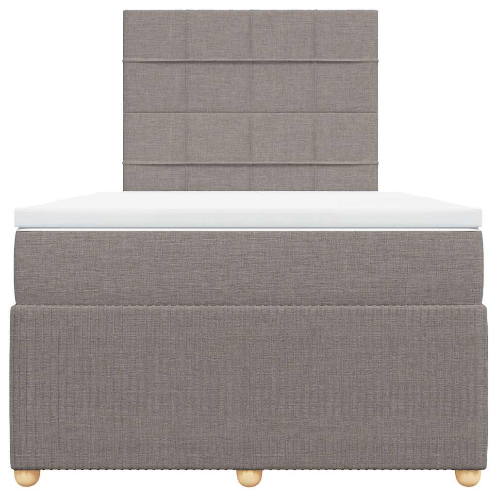 Boxspring met matras stof taupe 120x200 cm is nu te koop bij PeponiXL, paradijselijk wonen!