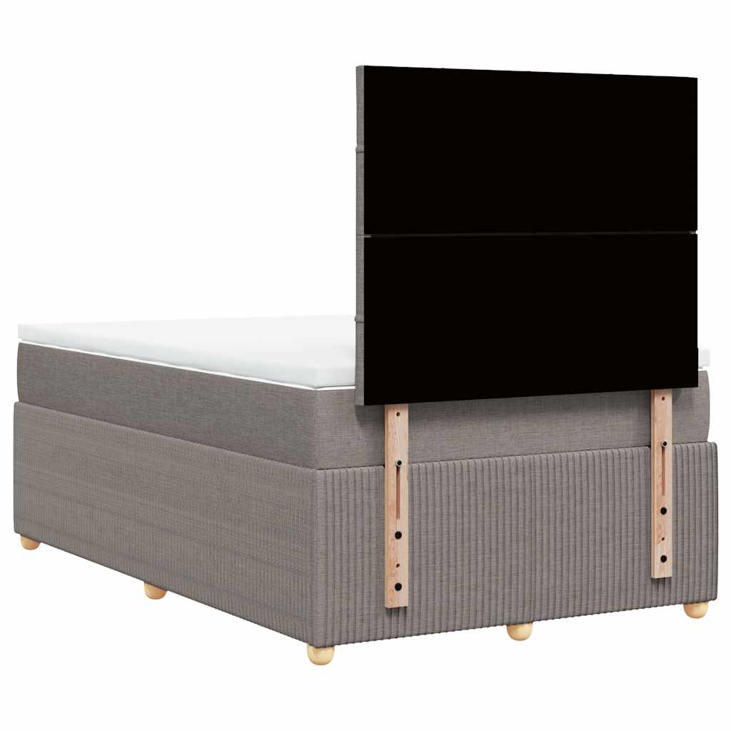 Boxspring met matras stof taupe 120x200 cm is nu te koop bij PeponiXL, paradijselijk wonen!