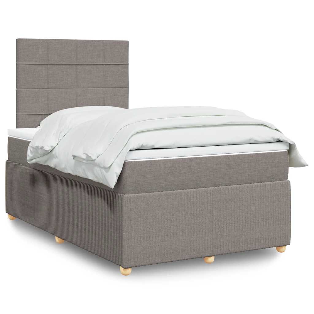 Boxspring met matras stof taupe 120x200 cm is nu te koop bij PeponiXL, paradijselijk wonen!