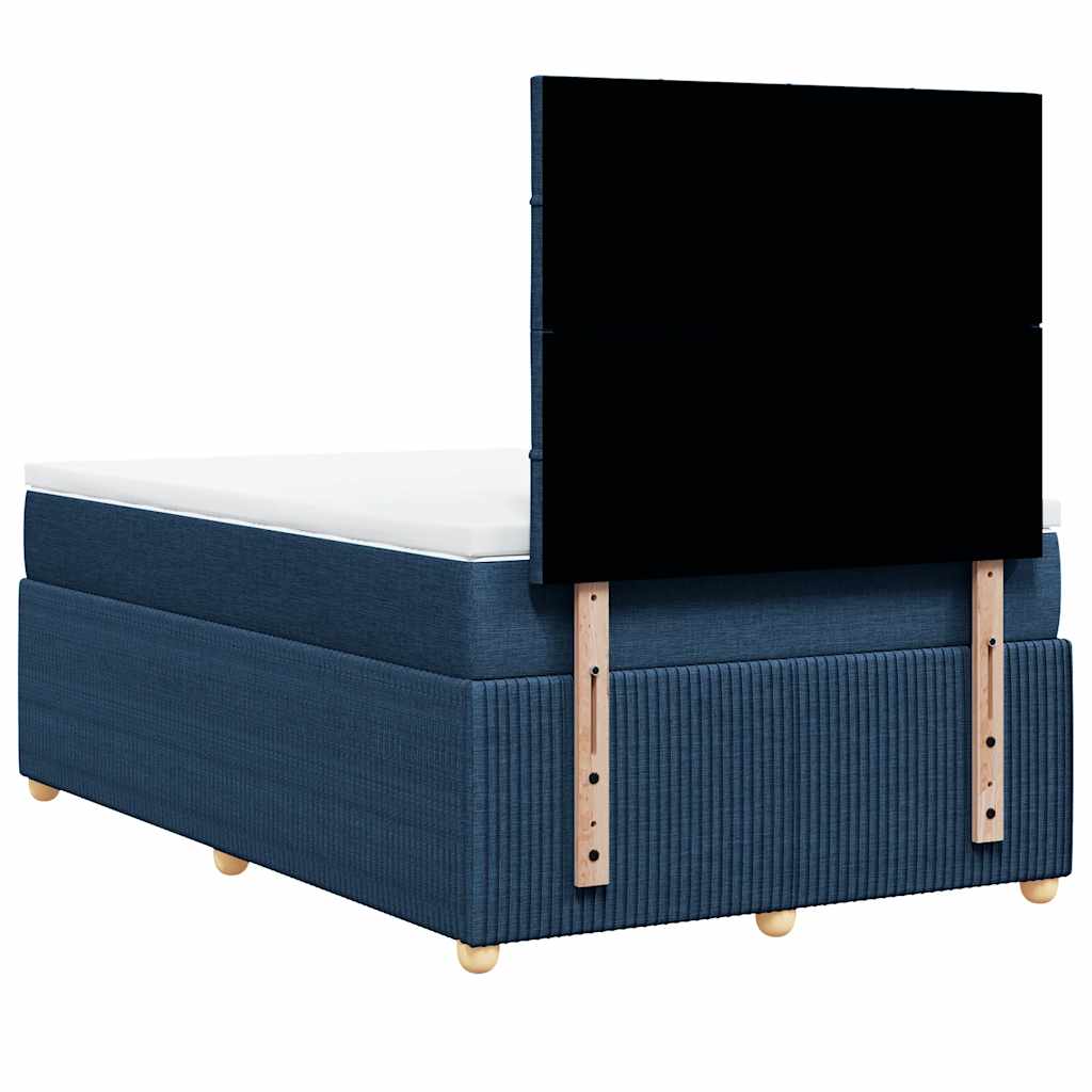 Boxspring met matras stof blauw 120x200 cm is nu te koop bij PeponiXL, paradijselijk wonen!
