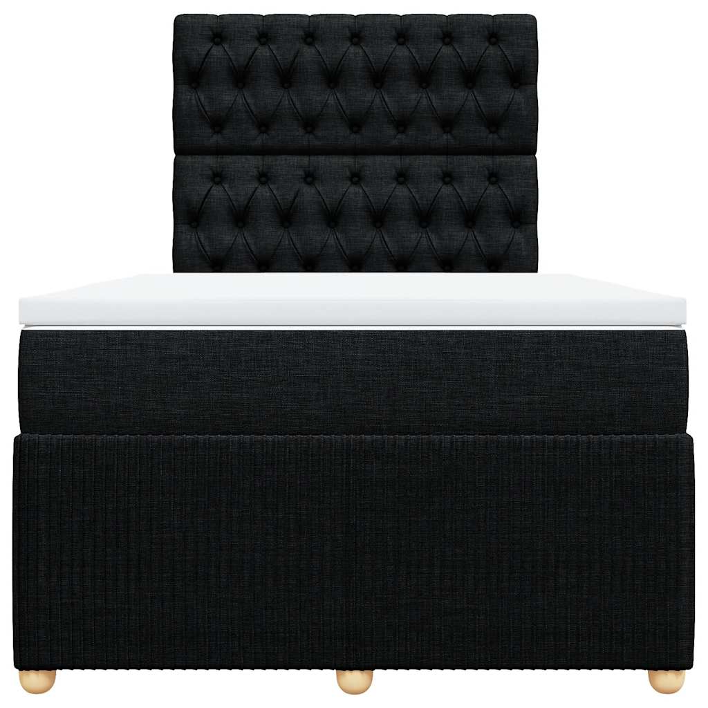 Boxspring met matras stof zwart 120x200 cm is nu te koop bij PeponiXL, paradijselijk wonen!