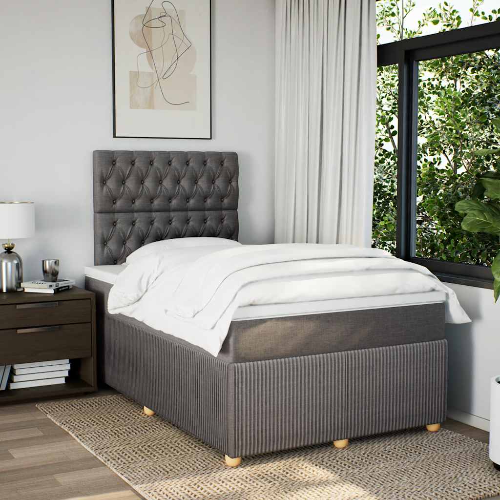 Boxspring met matras stof taupe 120x200 cm is nu te koop bij PeponiXL, paradijselijk wonen!