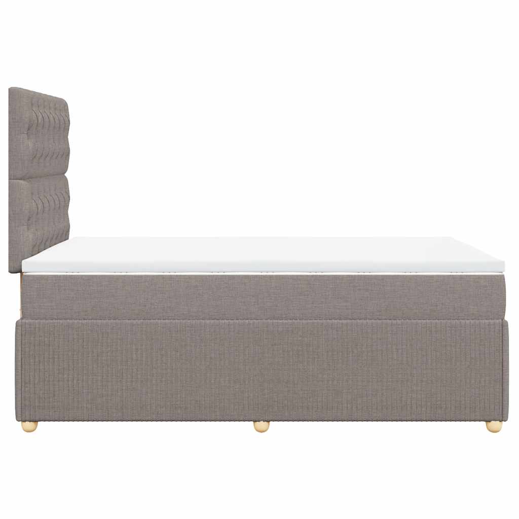 Boxspring met matras stof taupe 120x200 cm is nu te koop bij PeponiXL, paradijselijk wonen!