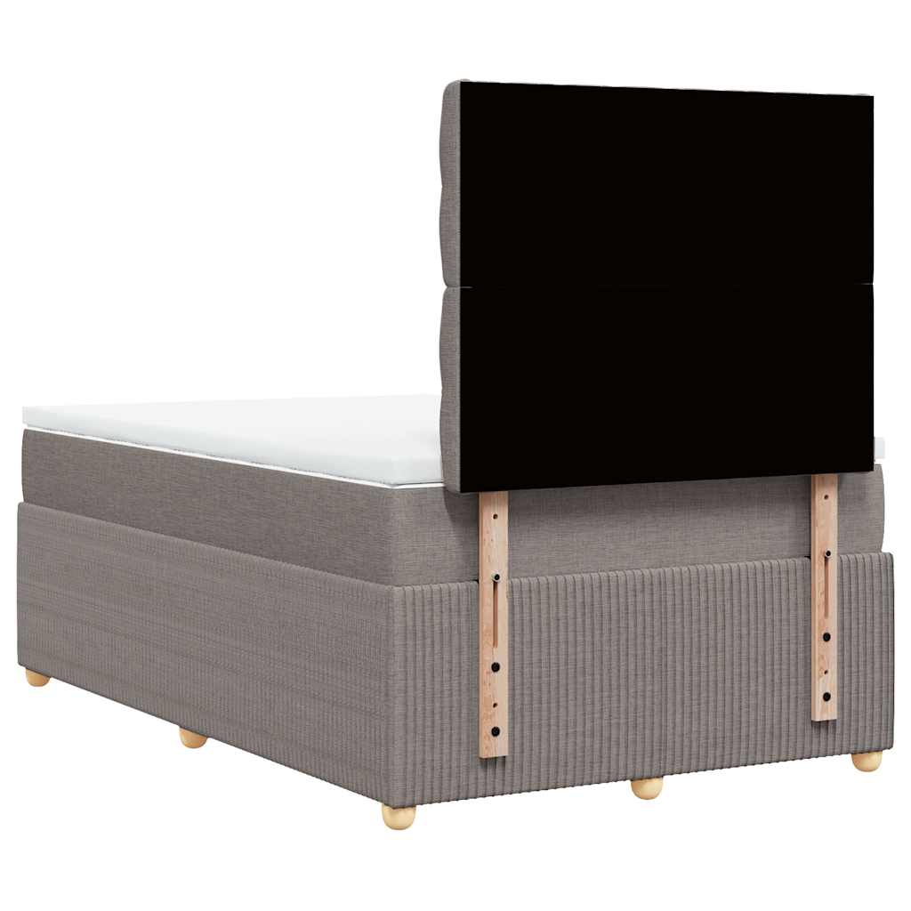 Boxspring met matras stof taupe 120x200 cm is nu te koop bij PeponiXL, paradijselijk wonen!