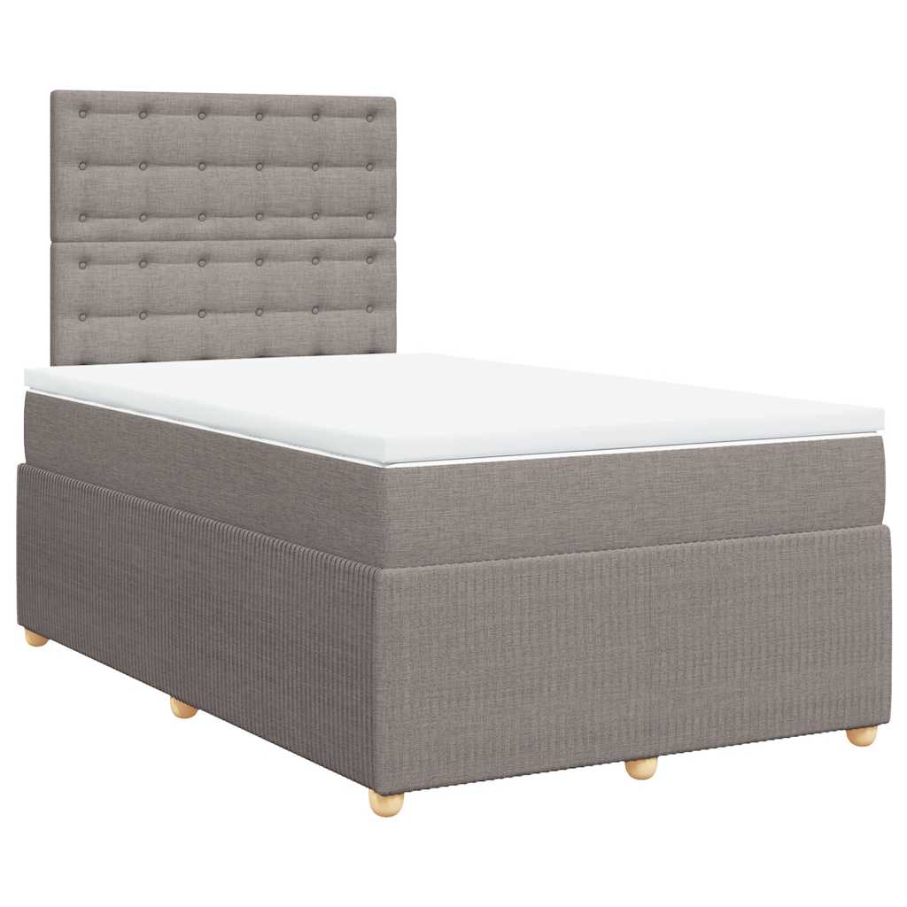 Boxspring met matras stof taupe 120x200 cm is nu te koop bij PeponiXL, paradijselijk wonen!