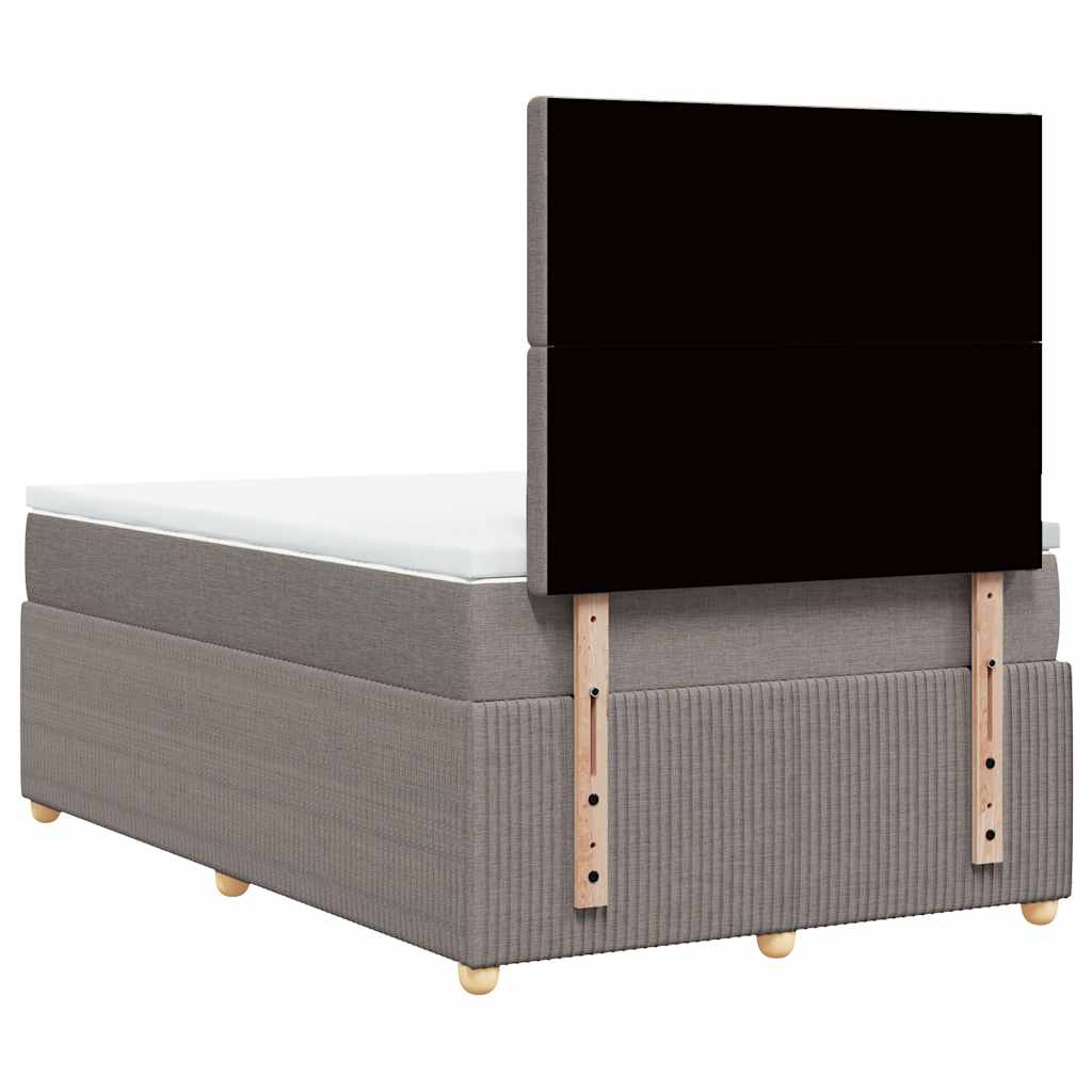 Boxspring met matras stof taupe 120x200 cm is nu te koop bij PeponiXL, paradijselijk wonen!