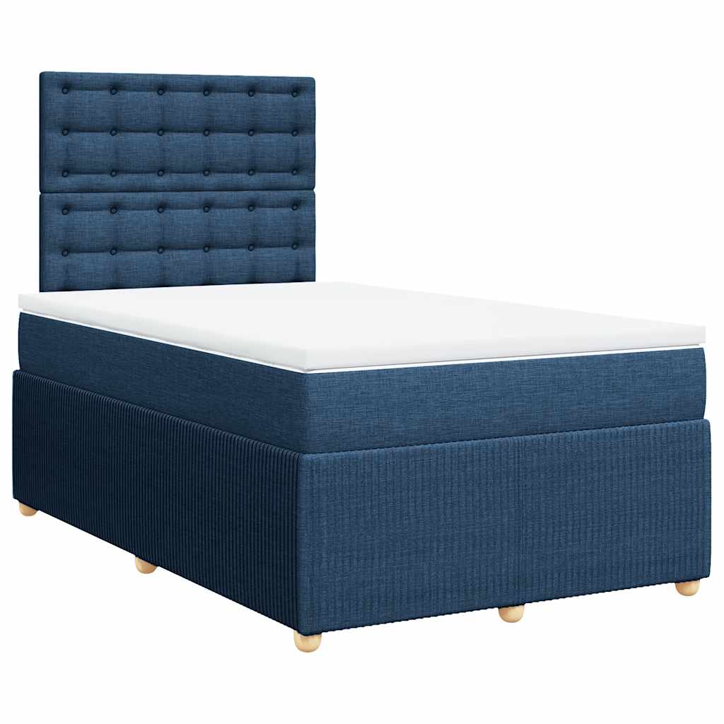 Boxspring met matras stof blauw 120x200 cm is nu te koop bij PeponiXL, paradijselijk wonen!