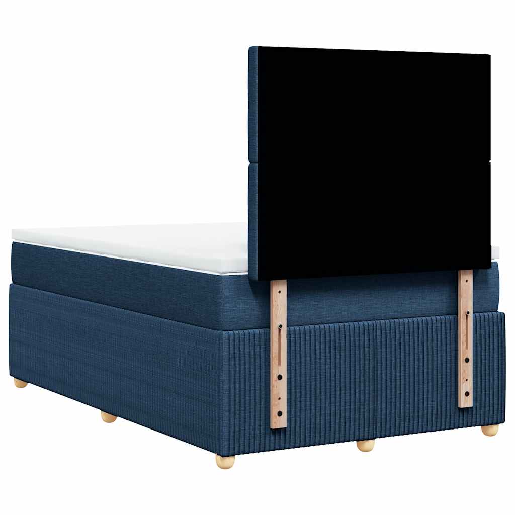 Boxspring met matras stof blauw 120x200 cm is nu te koop bij PeponiXL, paradijselijk wonen!