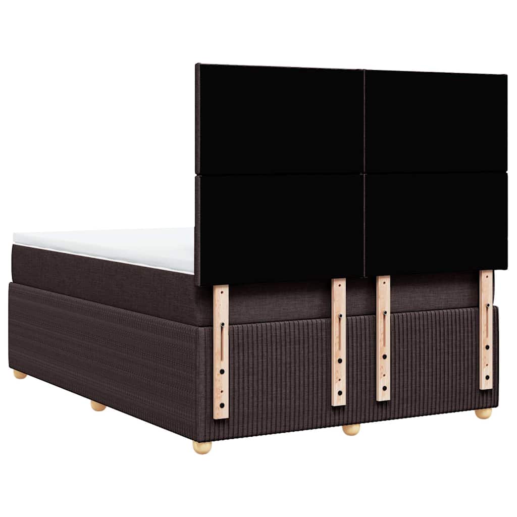Boxspring met matras stof donkerbruin 140x190 cm is nu te koop bij PeponiXL, paradijselijk wonen!