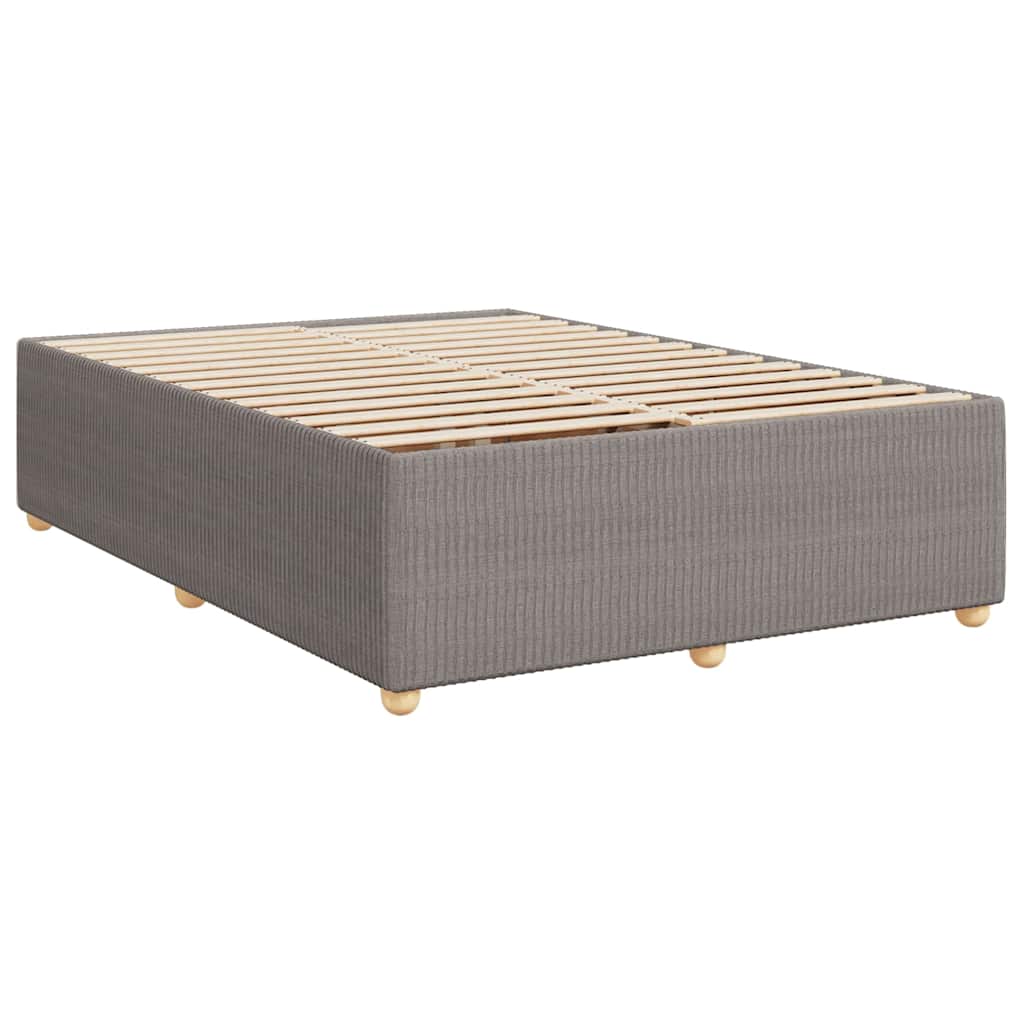 Boxspring met matras stof taupe 140x190 cm is nu te koop bij PeponiXL, paradijselijk wonen!