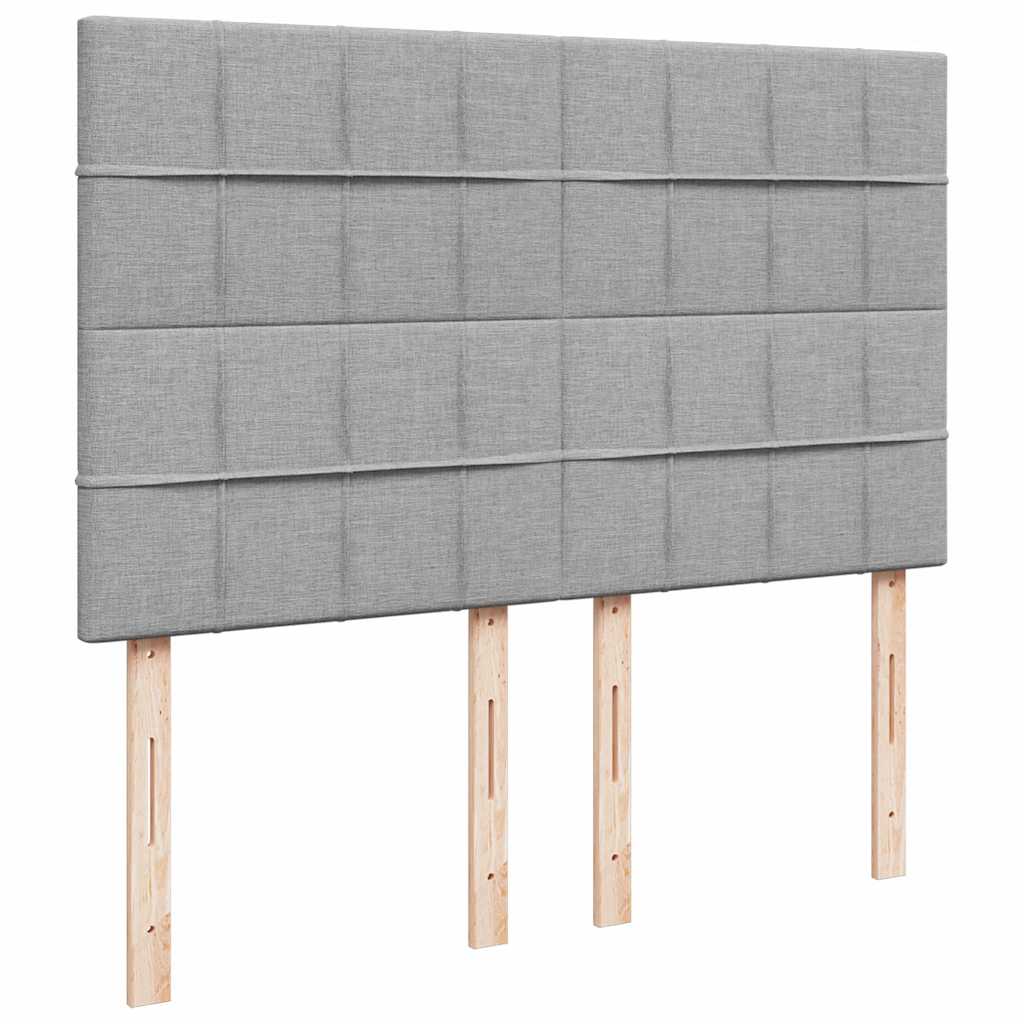 Boxspring met matras stof lichtgrijs 140x190 cm is nu te koop bij PeponiXL, paradijselijk wonen!