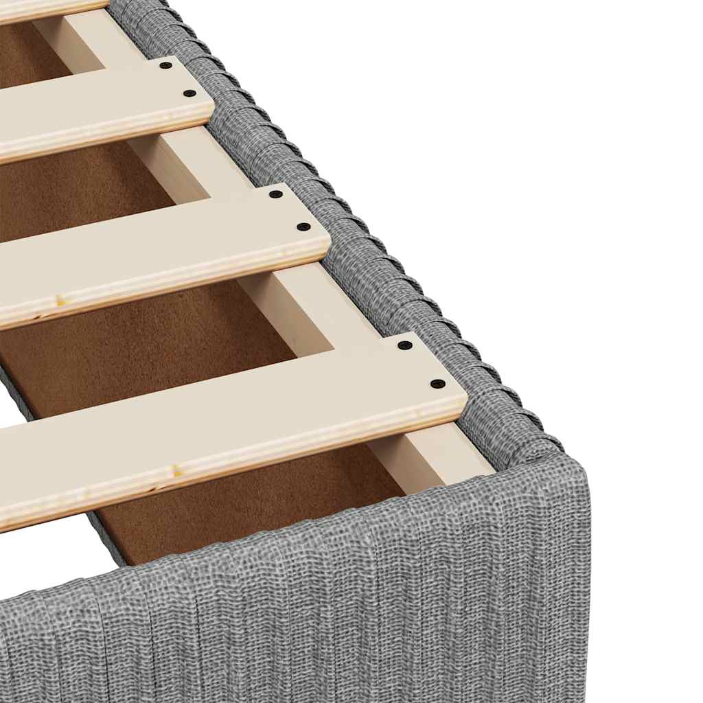 Boxspring met matras stof lichtgrijs 140x190 cm is nu te koop bij PeponiXL, paradijselijk wonen!