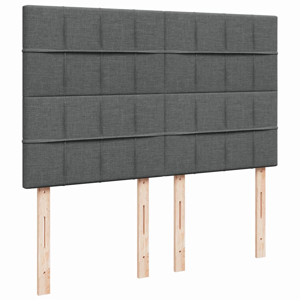 Boxspring met matras stof donkergrijs 140x190 cm is nu te koop bij PeponiXL, paradijselijk wonen!