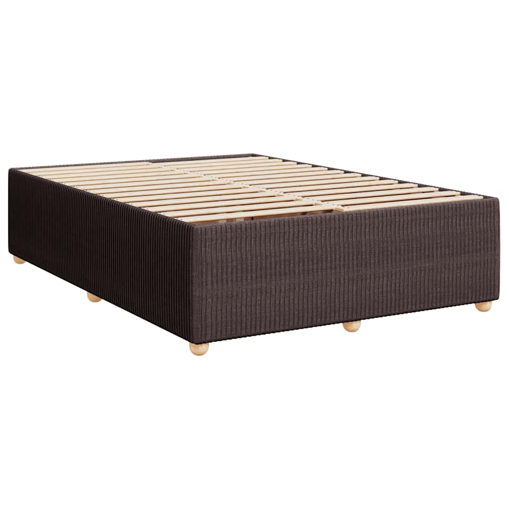 Boxspring met matras stof donkerbruin 140x190 cm is nu te koop bij PeponiXL, paradijselijk wonen!