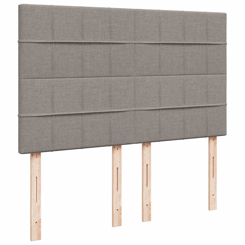 Boxspring met matras stof taupe 140x190 cm is nu te koop bij PeponiXL, paradijselijk wonen!