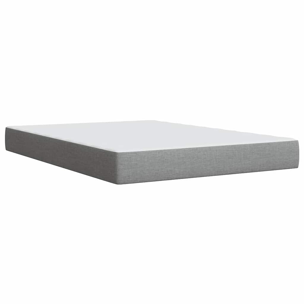 Boxspring met matras stof lichtgrijs 140x190 cm is nu te koop bij PeponiXL, paradijselijk wonen!