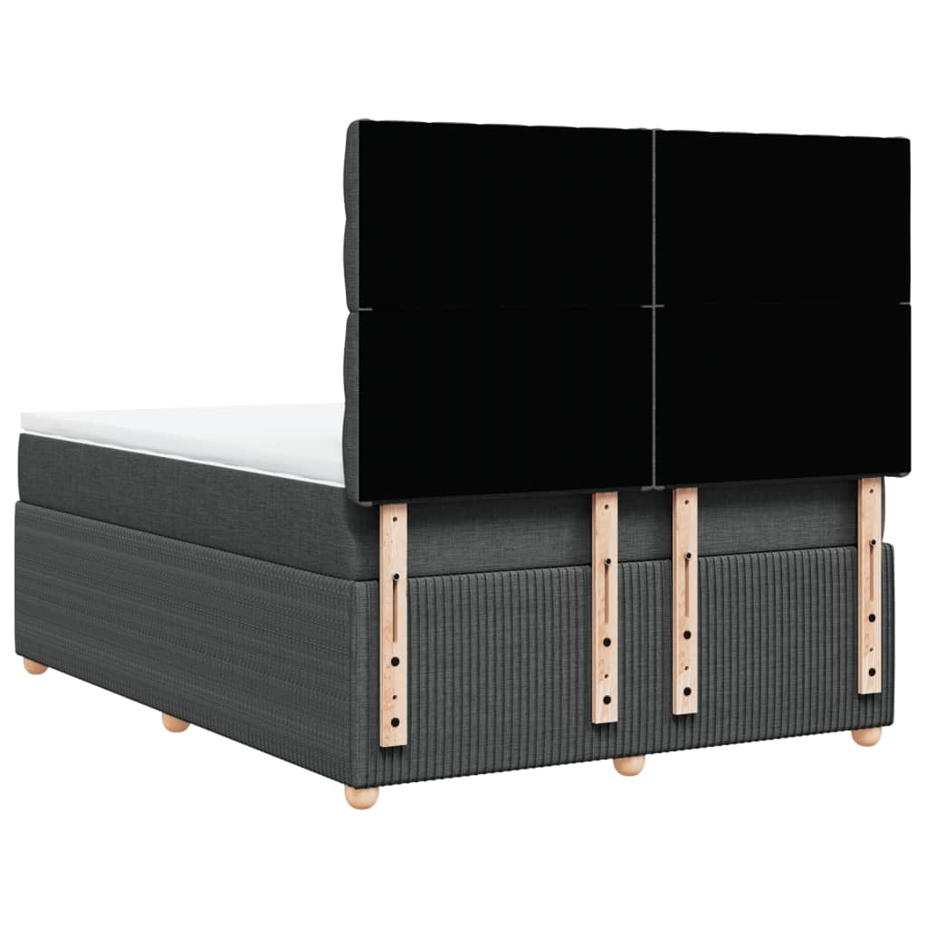 Boxspring met matras stof donkergrijs 140x190 cm is nu te koop bij PeponiXL, paradijselijk wonen!
