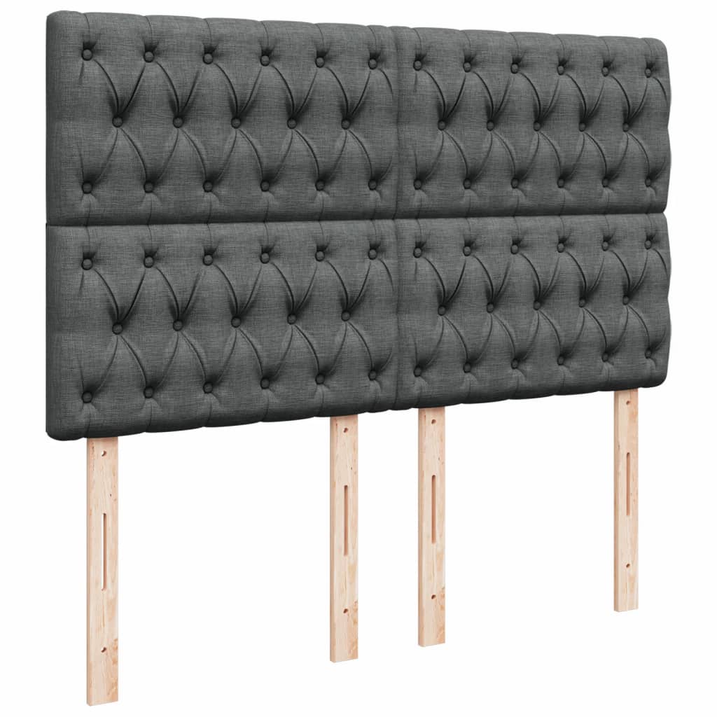 Boxspring met matras stof donkergrijs 140x190 cm is nu te koop bij PeponiXL, paradijselijk wonen!