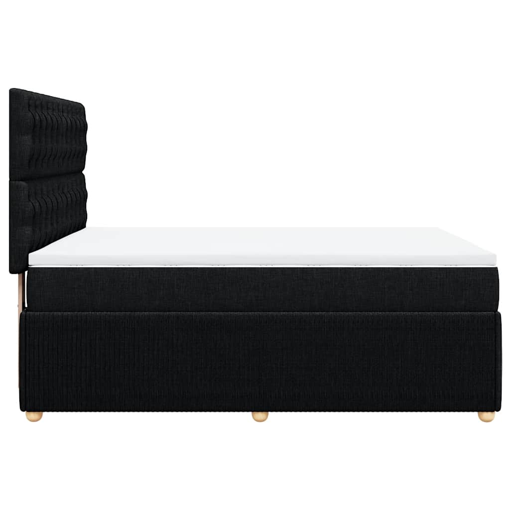 Boxspring met matras stof zwart 140x190 cm is nu te koop bij PeponiXL, paradijselijk wonen!