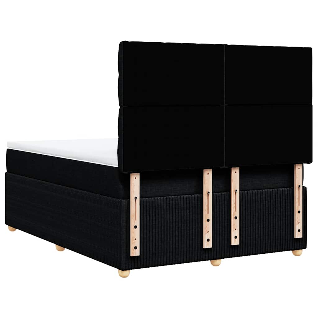 Boxspring met matras stof zwart 140x190 cm is nu te koop bij PeponiXL, paradijselijk wonen!