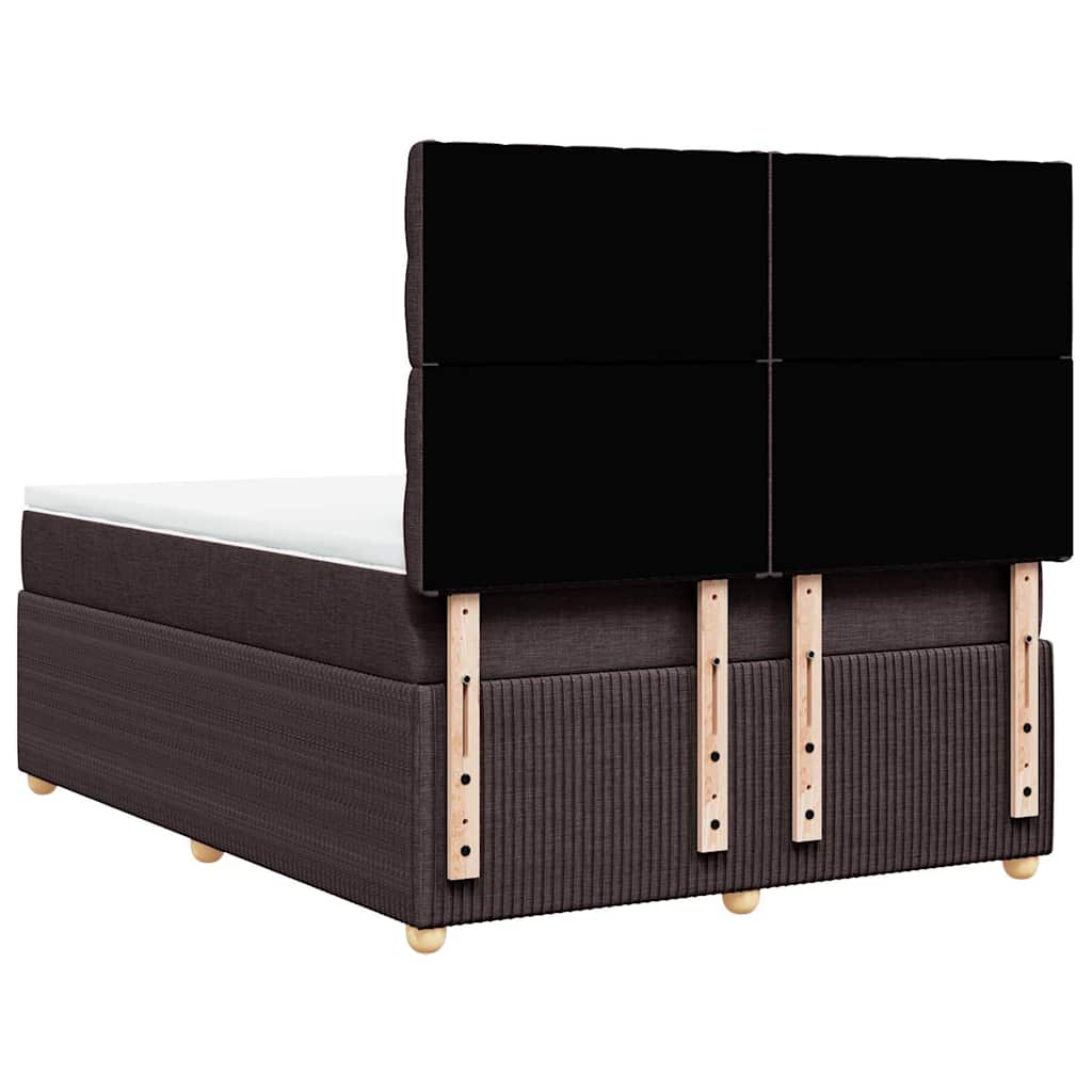 Boxspring met matras stof donkerbruin 140x190 cm is nu te koop bij PeponiXL, paradijselijk wonen!