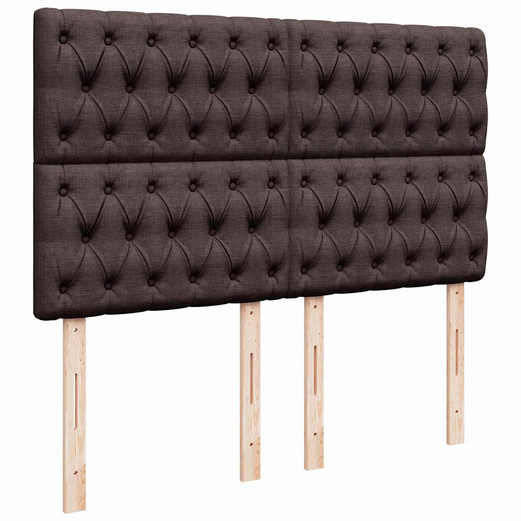 Boxspring met matras stof donkerbruin 140x190 cm is nu te koop bij PeponiXL, paradijselijk wonen!