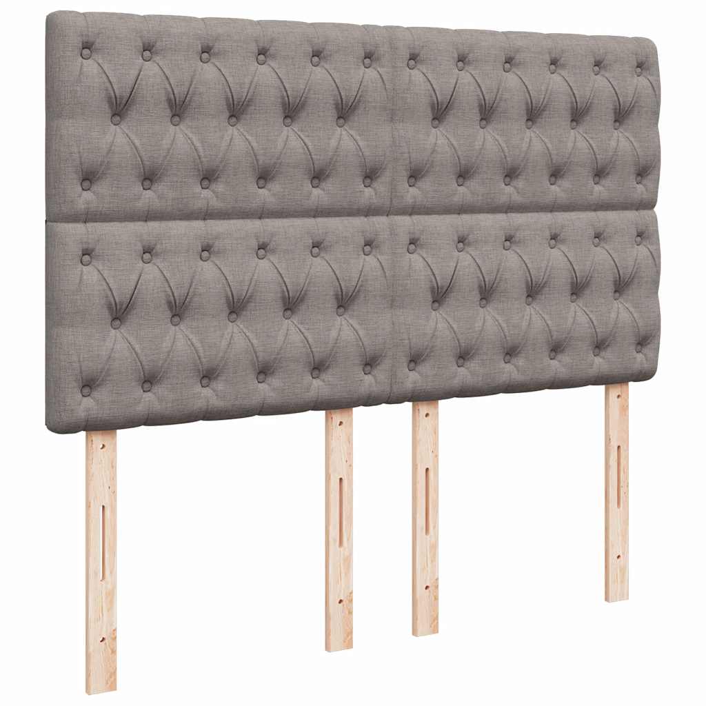 Boxspring met matras stof taupe 140x190 cm is nu te koop bij PeponiXL, paradijselijk wonen!