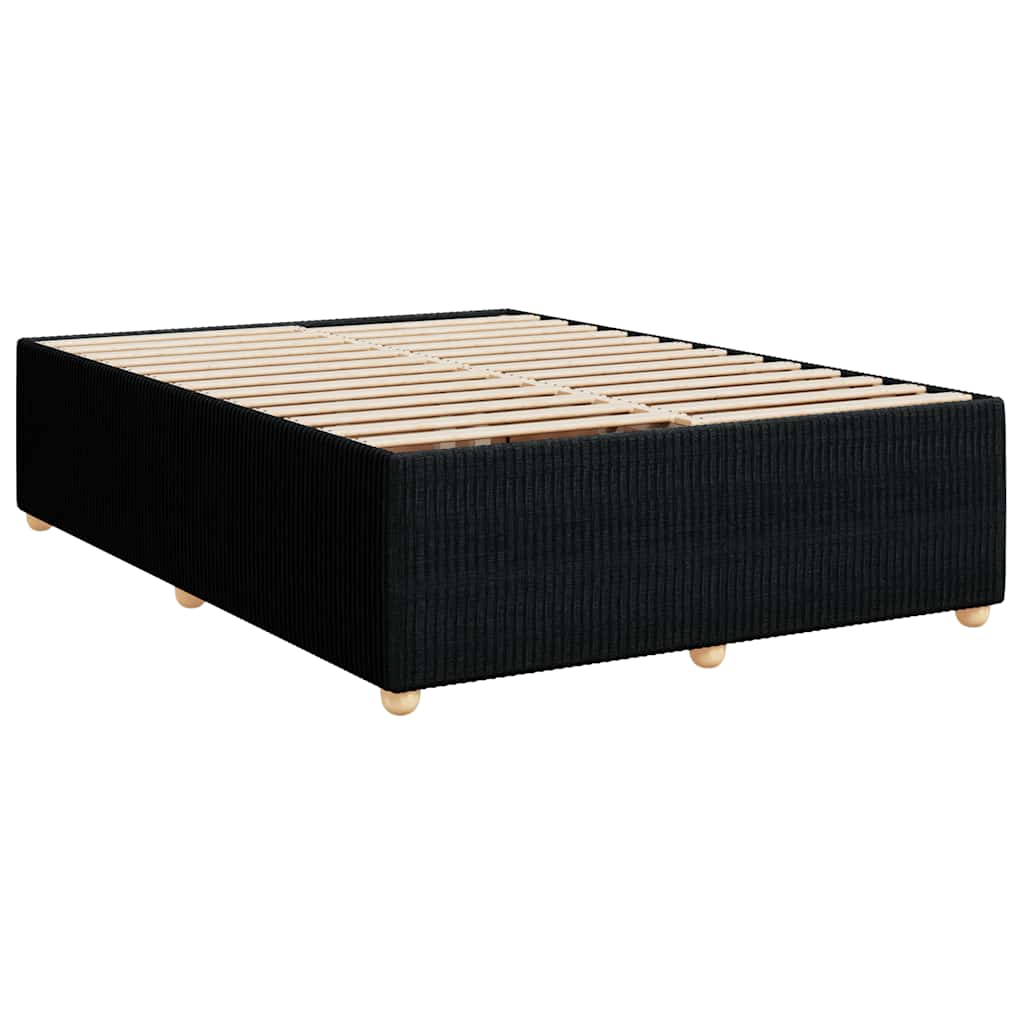 Boxspring met matras stof zwart 140x190 cm is nu te koop bij PeponiXL, paradijselijk wonen!